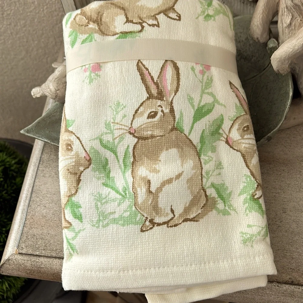 Boho Farmhouse Spring Easter cotton hand towels
